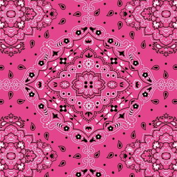 Tricoline Bandana Pink  - 100% algodão