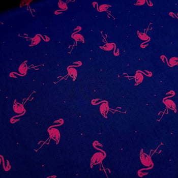 Tricoline Flamingo Fernando Maluhy  -100% algodão - valor referente a 50 cm x 1,50 cm
